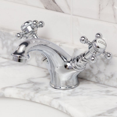 Georgina Traditional Chrome Deck-mounted Basin Mono Mixer Tap - 3
