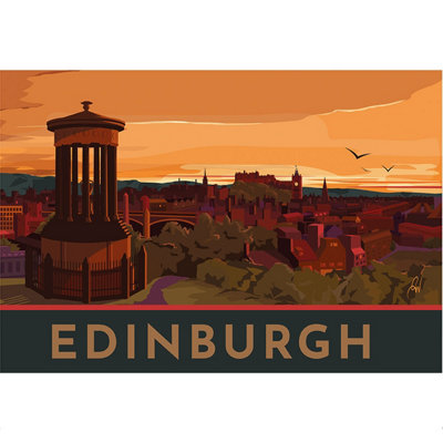 Georgina Westley Edinburgh Print Brown (40cm x 30cm)