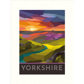 Georgina Westley Yorkshire Stained Gl Print Multicoloured (40cm x 30cm)