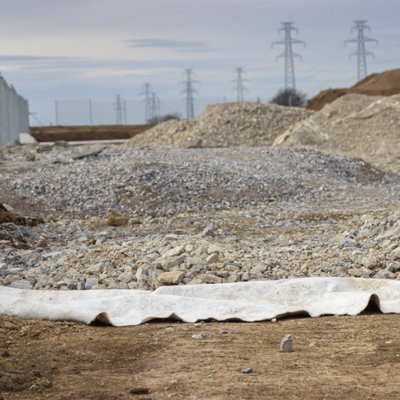 Geotextile Non Woven Membrane White Filtration Drainage Fabric Yuzet 4.5m x 1m