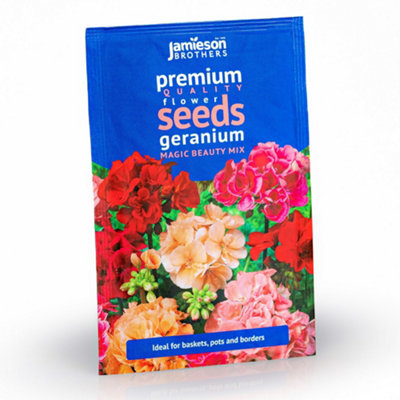 Geranium Magic Beauty Mixed Flower Seeds (Approx. 8 seeds) by Jamieson Brothers - 8