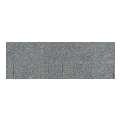 Gery Bitumen Roofing Tiles Laminated Asphalt Shingle 100cm x 33cm 14 Pcs/Pack