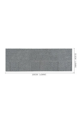 Gery Bitumen Roofing Tiles Laminated Asphalt Shingle 100cm x 33cm 14 Pcs/Pack
