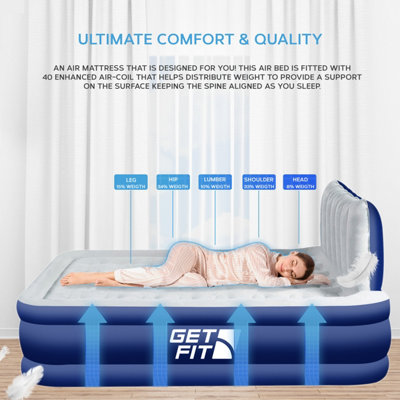 Get Fit Air Bed With Built In Electric Pump - King Quick Blow Up Airbed ...