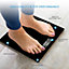 Get Fit Bathroom Scales - Digital Weighing Scale, Strain Gauge Sensor, LCD Display - Room Temperature & Battery Indicator - Black