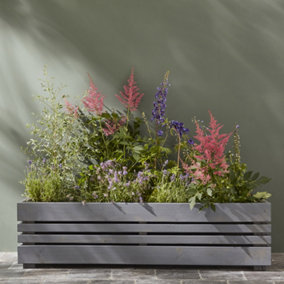 Geteborg Outdoor Rectangular Wooden Planter 120cm