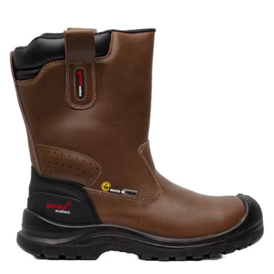 Gevavi Waterproof Metal Free Leather Rigger Boots S3 SRC Rated With A ...