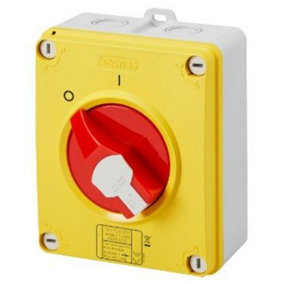 Gewiss GW70434P 70RTHP Rotary Isolator Switch 2 Pole SP&N 32A Ideal for Hot Tub Use
