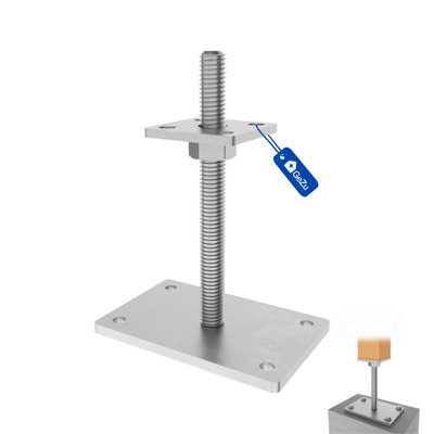 GeZu Impex Adjustable Post Support 100 x 100 mm Zinc Flake height ...
