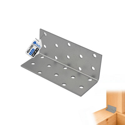 GeZu Impex Angle Bracket 100 x 40 x 40 mm Galvanised Set of 50 ...
