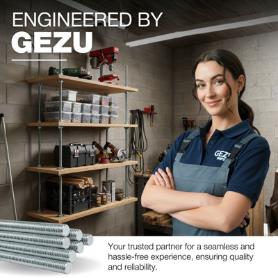 GeZu Impex M3 Threaded Rod 1000 mm Stainless Steel Fully Threaded Bar ...
