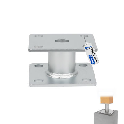 GeZu Impex Post Support 100 x 100 mm Hot Dip Galvanised holder elevated ...