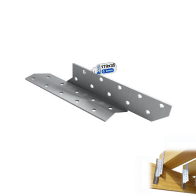 GeZu Impex Rafter Purlin Anchor 35 x 170 mm L Galvanised Heavy Duty ...