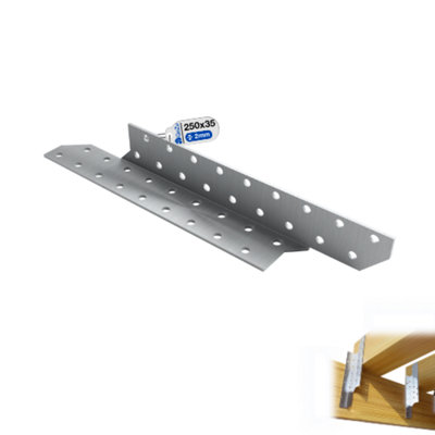 GeZu Impex Rafter Purlin Anchor 35 x 250 mm R Galvanised Heavy Duty ...