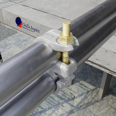 GeZu Impex Reinforcement Coupler 48 x 48 mm Hot Dip Galvanised Clamp ...