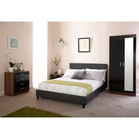 GFW 120cm Bed In A Box Small Double Black