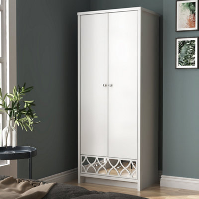 GFW Arianna 2 Door 1 Drawer Wardrobe White