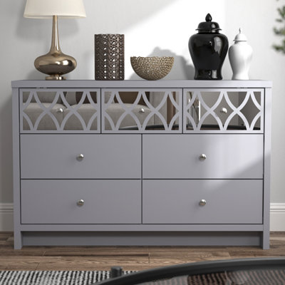 GFW Arianna 3+4 Drawer Chest Cool Grey