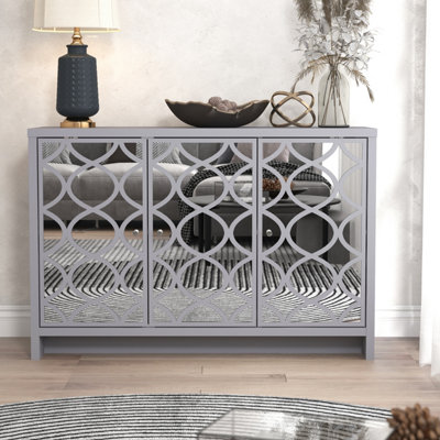 GFW Arianna 3 Door Sideboard Cool Grey