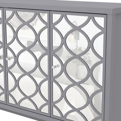 GFW Arianna 3 Door Sideboard Cool Grey