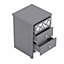 GFW Arianna 3 Drawer Bedside Table Cool Grey