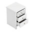 GFW Arianna 3 Drawer Bedside Table White