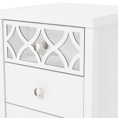 Ariana 3 drawer on sale mirrored bedside