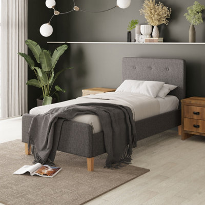 GFW Ashbourne 90cm Bedstead Single Grey