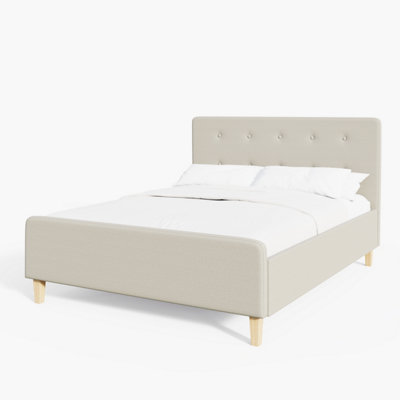 GFW Ashbourne Ottoman Storage Bed 150cm King Size Natural