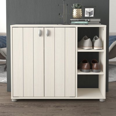 GFW Bideford Compact Shoe Cabinet White