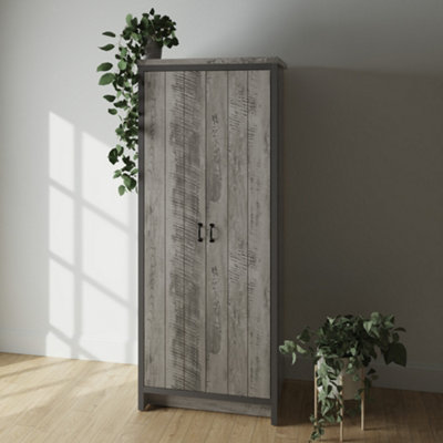 GFW Boston 2 Door Wardrobe Grey