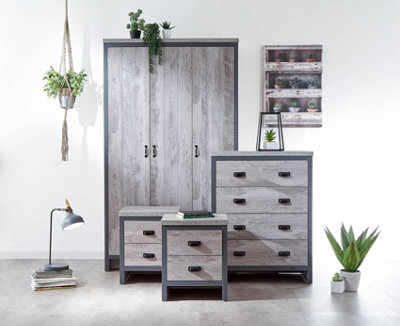 GFW Boston 4 Piece Bedroom Set Grey