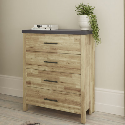 GFW Cascina 4 Drawer Chest Oak