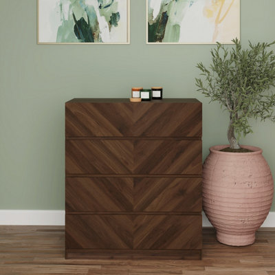 GFW Catania 4 Drawer Chest Royal Walnut