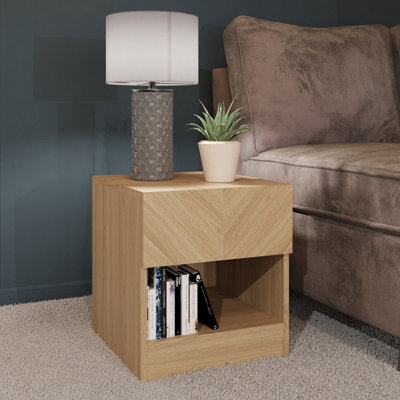 GFW Catania Lamp Table Euro Oak