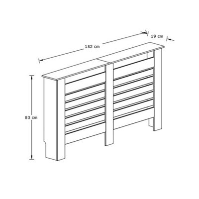 GFW Cleo Radiator Cover Large White