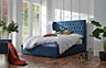 GFW Dakota 150cm Ottoman Bed with Solid Base King Size Teal