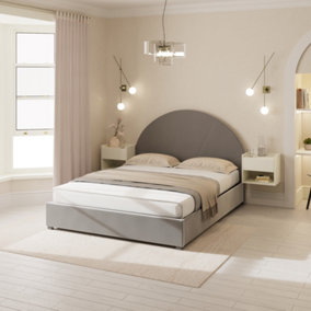 GFW Eldon Side Lift Ottoman Dome Bed King Size Grey