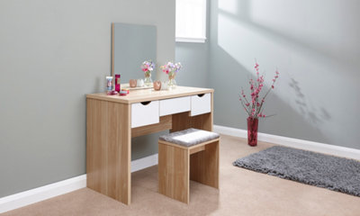 GFW Elizabeth Dressing Table Set Oak