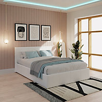 GFW End Lift Ottoman Bed 135cm Double White