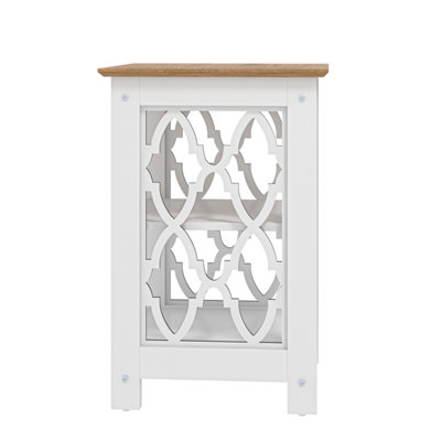 GFW Exmouth Side Table with Shelf White