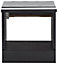 GFW Galicia Pair of Wall Hanging Bedside Tables Black