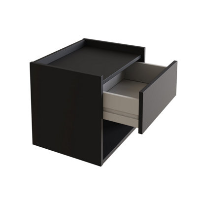 GFW Harmony Wall Mounted Pair of Bedside Tables Anthracite