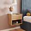 GFW Harmony Wall Mounted Pair of Bedside Tables Oak