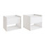 GFW Harmony Wall Mounted Pair of Bedside Tables White