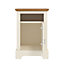 GFW Honiton 1 Door Side Table Ivory
