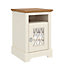 GFW Honiton 1 Door Side Table Ivory