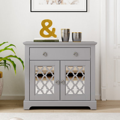 GFW Honiton 2 Door 1 Drawer Sideboard Grey | DIY at B&Q 