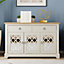 GFW Honiton 3 Door 2 Drawer Sideboard Ivory