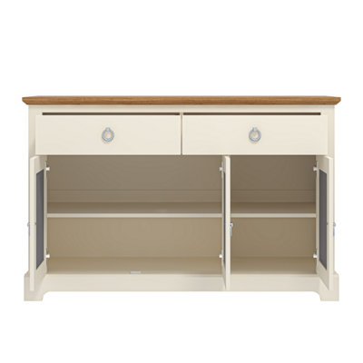 GFW Honiton 3 Door 2 Drawer Sideboard Ivory | DIY at B&Q